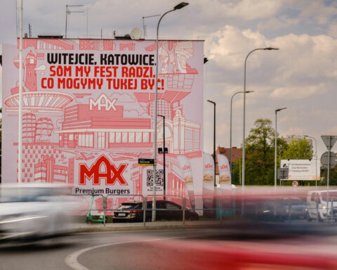 Mural w Katowicach namalowany specjalną fotokatalityczną antysmogową farbą.